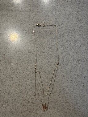 Delicate Gold-Tone 'M' Initial Layered Necklace - Women Jewelry